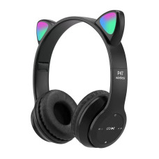Бездротові навушники з RGB вушками та мікрофоном VZ23 / P47 (Чорний)