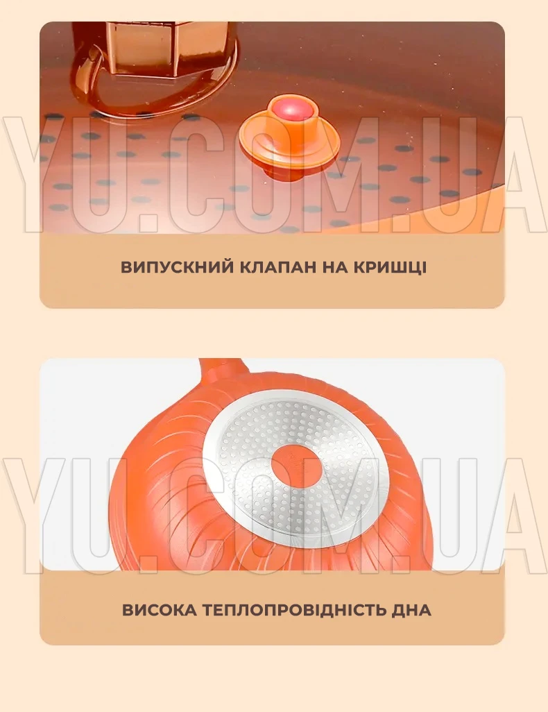 Сковорода wok со стеклянной крышкой Shikainuo диаметром 32см