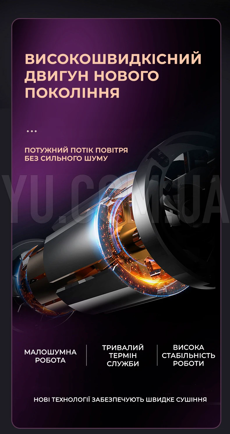 Професійний фен для волосся Fashion hair dryer 3 режими Професійний фен для волосся Fashion hair dryer 3 режими