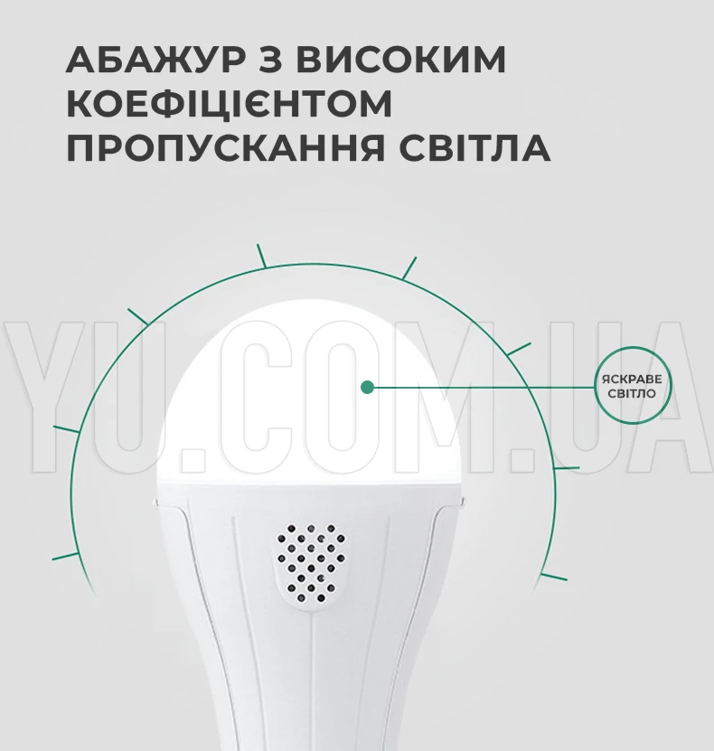 Лампочка з акумулятором 2x18650 20W світлодіодна, 2 режими: від 220В та автономно Лампочка з акумулятором 2x18650 20W світлодіодна, 2 режими: від 220В та автономно