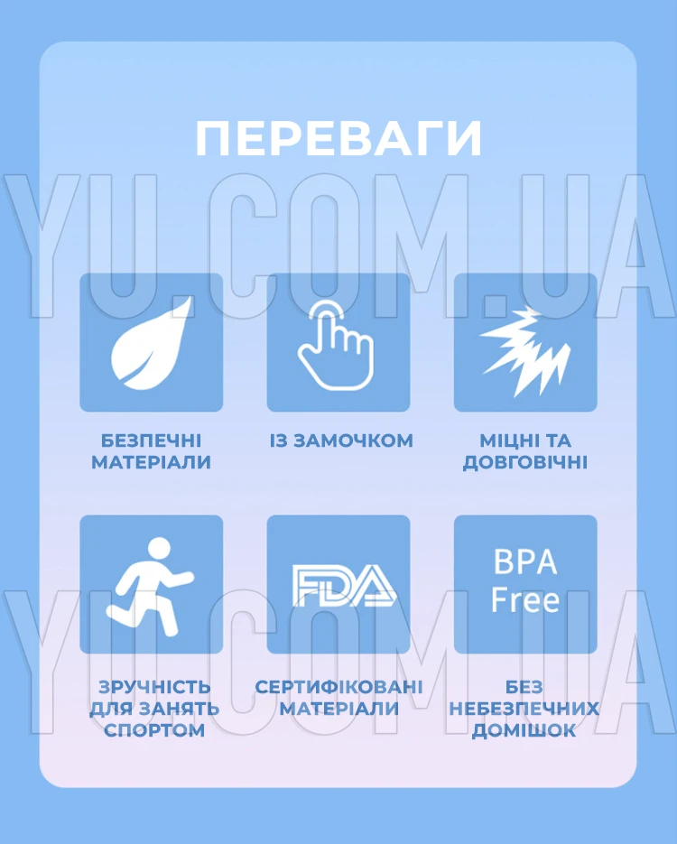 Набір спортивних пляшок для води 3в1 (300/900/2000мл)