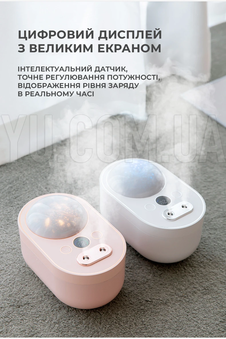 Увлажнитель воздуха-ночник проекционный 1200 mAh, контейнер 1,21 л, STARRY SKY 908C ночник проектор звездного неба