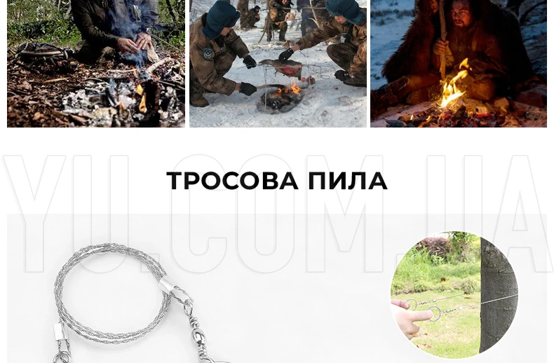 Походный набор для выживания в лесу из 10 инструментов в герметичном кейсе
