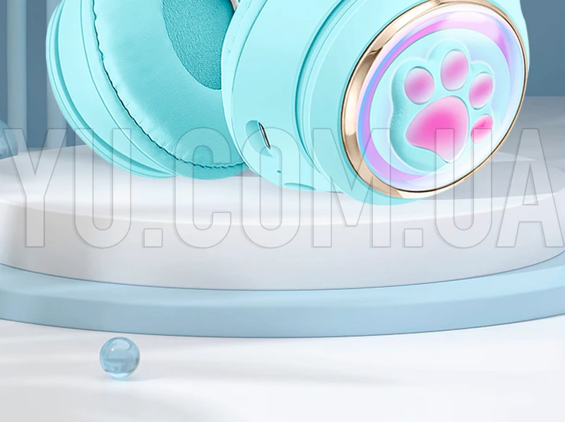 Беспроводные наушники Bluetooth AKZ-62 с кошачьими ушками и LED подсветкой Беспроводные наушники Bluetooth AKZ-62 с кошачьими ушками и LED подсветкой