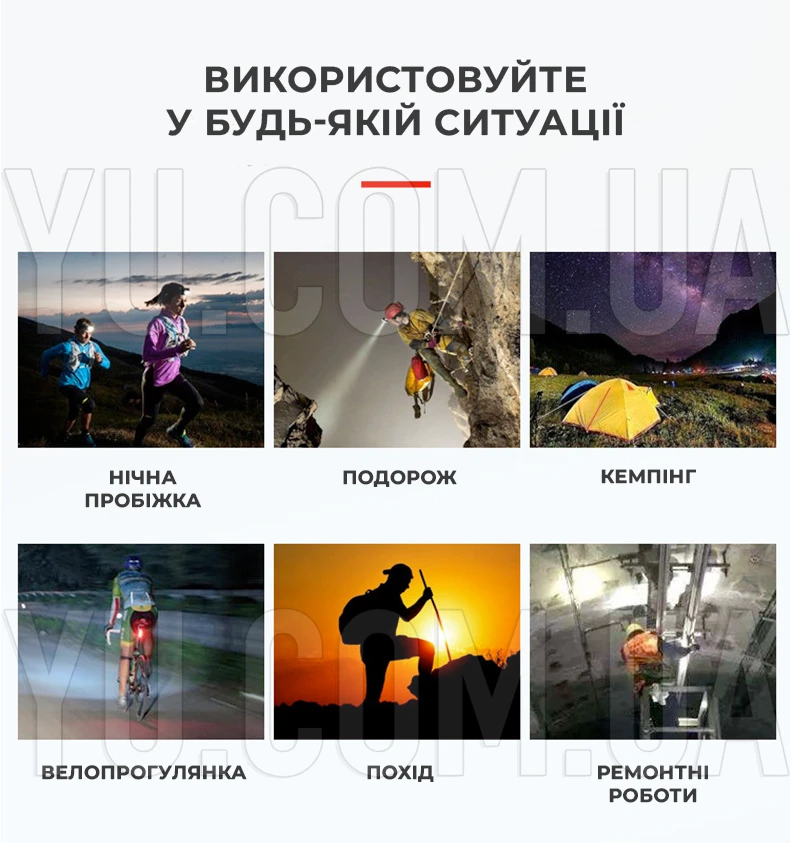 Ліхтар налобний акумуляторний Bailong BL-101A XPE+COB Ліхтар налобний акумуляторний Bailong BL-101A XPE+COB