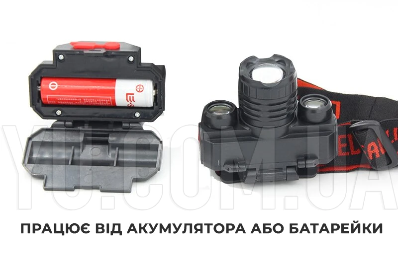 Налобний ліхтар Bailong BL-1805 COB+XPE USB-заряджання Налобний ліхтар Bailong BL-1805 COB+XPE USB-заряджання