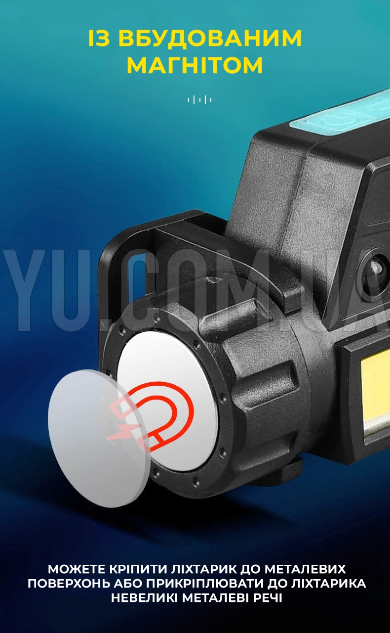 Налобний ліхтар BL-1898 SENSOR акумуляторний зарядка від USB Налобний ліхтар BL-1898 SENSOR акумуляторний зарядка від USB