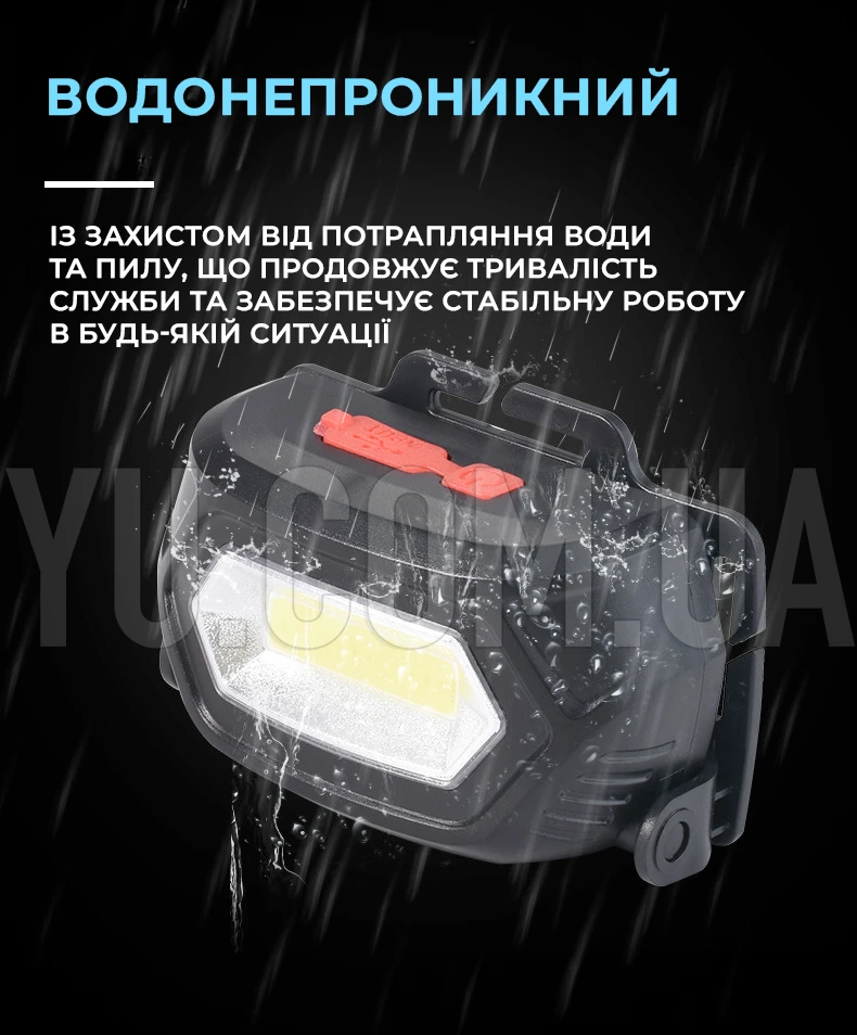 Налобний ліхтар на акумуляторі 1200мАч BL-203 COB з USB-зарядкою Налобний ліхтар на акумуляторі 1200мАч BL-203 COB з USB-зарядкою