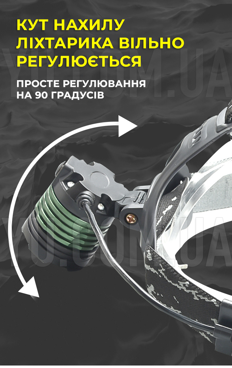 Яскравий налобний ліхтарик Bailong BL-2188B-T6 3 режими Яскравий налобний ліхтарик Bailong BL-2188B-T6 3 режими