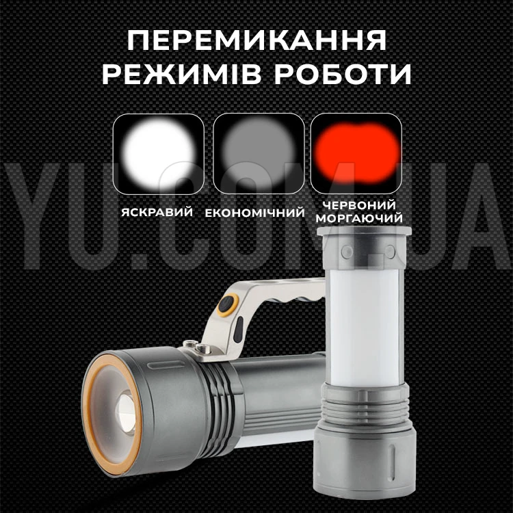 Ліхтар світлодіодний ручний BL-670-T6, акумулятор 2400mAh, 1000lm, T6+16x SMD Ліхтар світлодіодний ручний BL-670-T6, акумулятор 2400mAh, 1000lm, T6+16x SMD