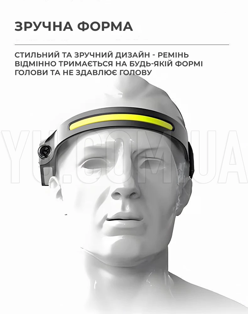 Ліхтар налобний універсальний акумуляторний BL-G28 XPE+COB Sensor з датчиком руху Ліхтар налобний універсальний акумуляторний BL-G28 XPE+COB Sensor з датчиком руху