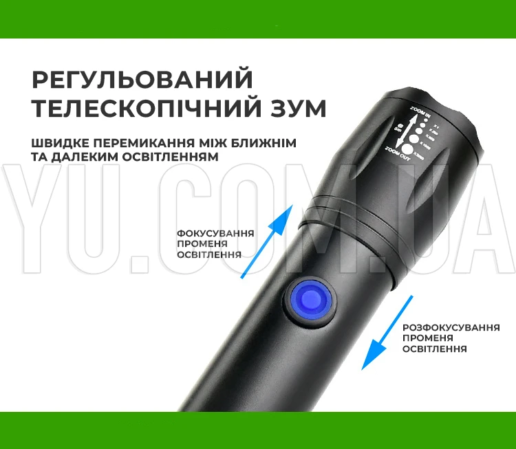 Кишеньковий ліхтар ручний Police BL-K63 18650 usb charge Кишеньковий ліхтар ручний Police BL-K63 18650 usb charge