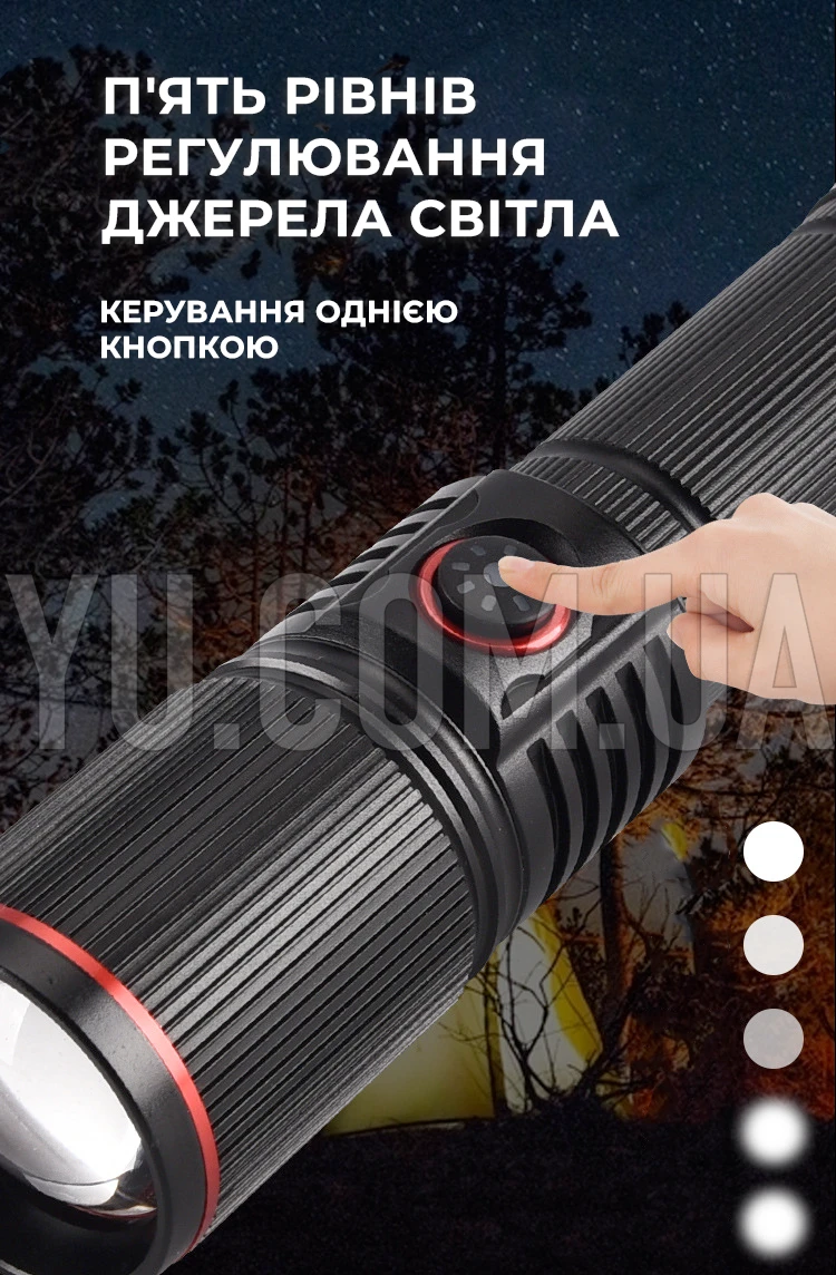 Ручний ліхтар X-BALOG BL-S009-GT100 з акумулятором Ручний ліхтар X-BALOG BL-S009-GT100 з акумулятором