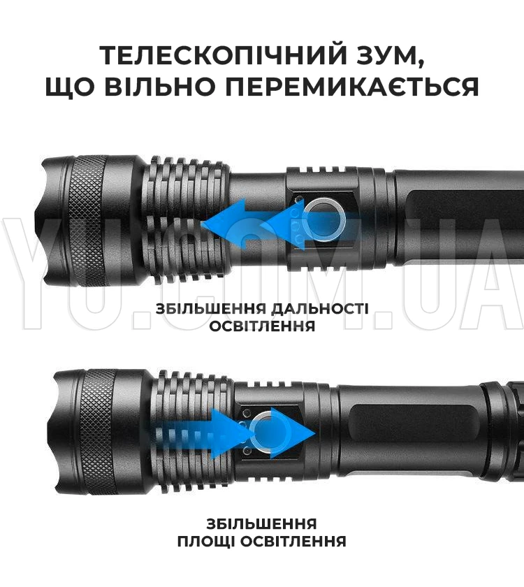 Тактичний ліхтар BL-X71-P50 акумуляторний 26650 battery Тактичний ліхтар BL-X71-P50 акумуляторний 26650 battery