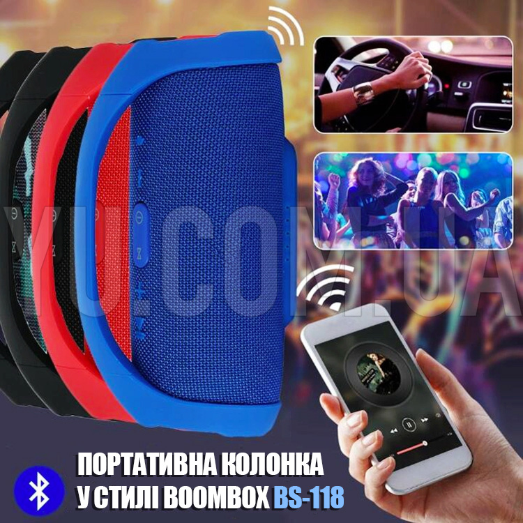 Бездротова колонка Bluetooth BS-118 Бездротова колонка Bluetooth BS-118
