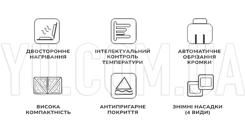 Сендвічниця 6 в 1 750Вт BITEK BT-224 зі змінними формами для вафель та страв на грилі Сендвічниця 6 в 1 750Вт BITEK BT-224 зі змінними формами для вафель та страв на грилі