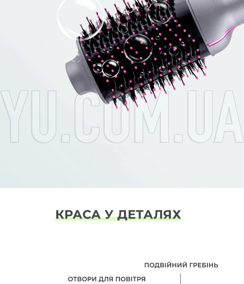 Фен-щітка для волосся 3 в 1 1200Вт BITEK BT-411G Фен-щітка для волосся 3 в 1 1200Вт BITEK BT-411G