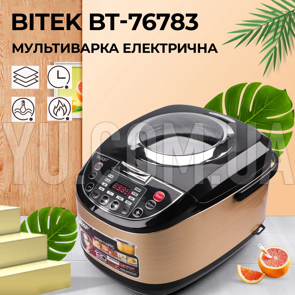 Мультиварка 5,0л 900Вт 21 програма BITEK BT-76783 Мультиварка 5,0л 900Вт 21 програма BITEK BT-76783