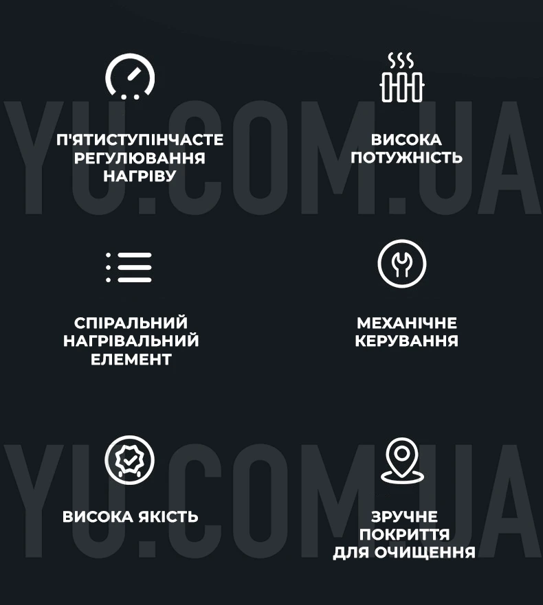 Електроплита 1 спіраль 1000Вт 138мм BITEK BT-9085B Електроплита 1 спіраль 1000Вт 138мм BITEK BT-9085B