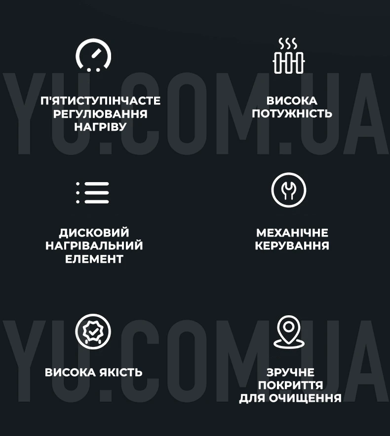 Електроплита 2 диски 2000Вт 150мм BITEK BT-9088A Електроплита 2 диски 2000Вт 150мм BITEK BT-9088A