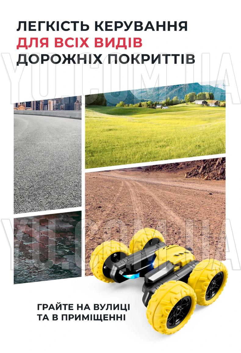 Машинка перевертыш трюковая на радиоуправлении BY035 со светодиодной подсветкой Машинка перевертыш трюковая на радиоуправлении BY035 со светодиодной подсветкой