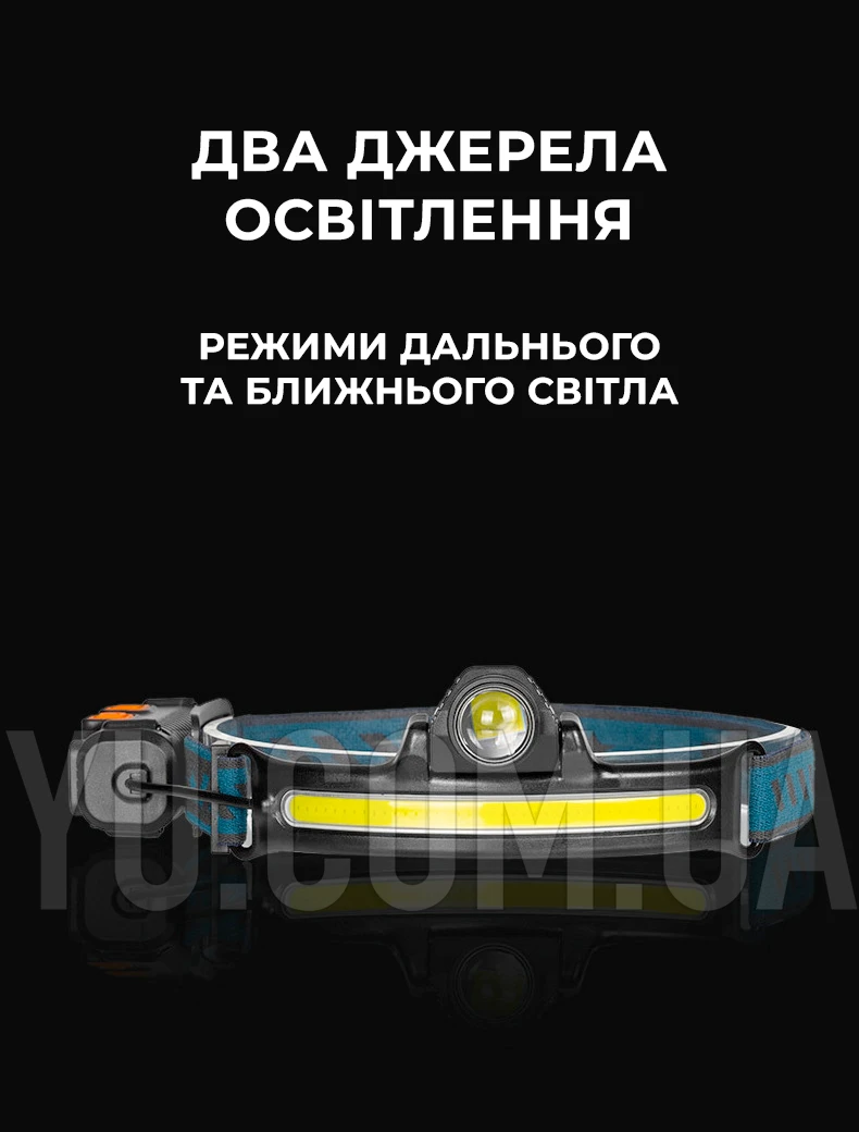 Ліхтар налобний сенсорний Bailong Bl-W678-1 акумуляторний ліхтарик Ліхтар налобний сенсорний Bailong Bl-W678-1 акумуляторний ліхтарик