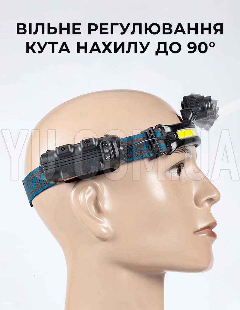 Ліхтар налобний сенсорний Bailong Bl-W678-1 акумуляторний ліхтарик Ліхтар налобний сенсорний Bailong Bl-W678-1 акумуляторний ліхтарик