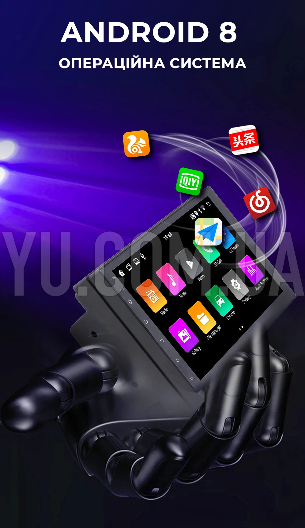 Універсальна автомагнітола MP5 CJ CP606 BT Android 8.0 2G-16G 2din плеєр з USB та SD Універсальна автомагнітола MP5 CJ CP606 BT Android 8.0 2G-16G 2din плеєр з USB та SD