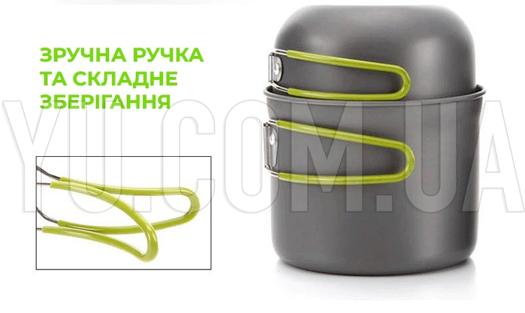 Набор туристической посуды DS-201 алюминиевой, 4 предмета Набор туристической посуды DS-201 алюминиевой, 4 предмета