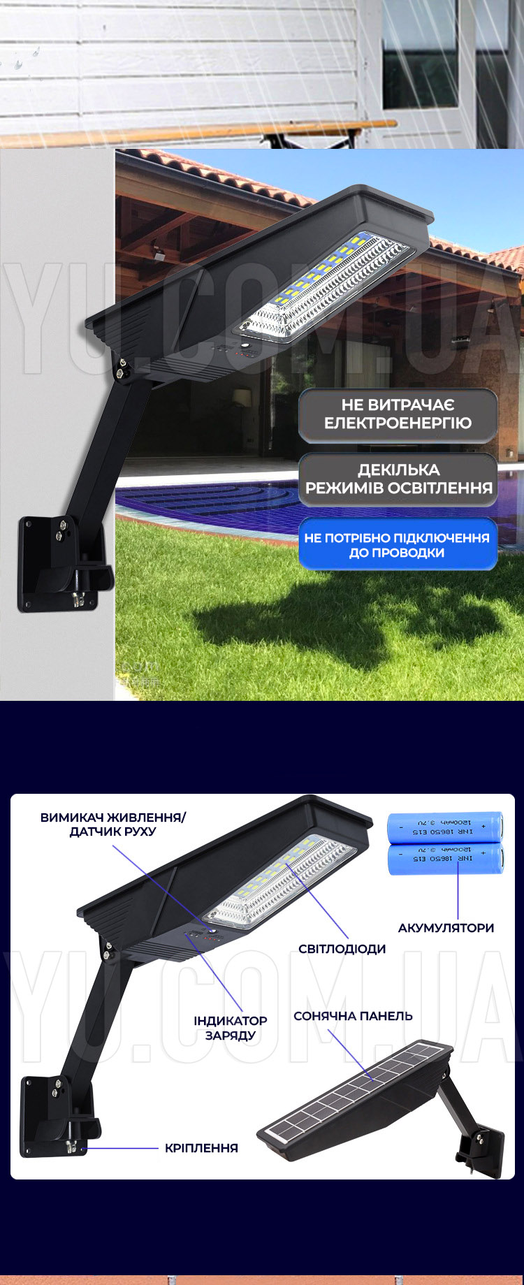 Настінний вуличний ліхтар на сонячній батареї 24 Led із датчиком руху + пульт EP-138 Настінний вуличний ліхтар на сонячній батареї 24 Led із датчиком руху + пульт EP-138