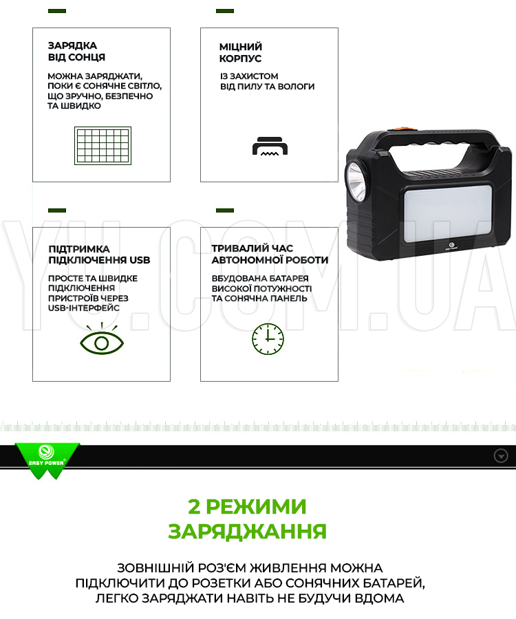 Фонарь-PowerBank с солнечной панелью + 3 лампочки EP-392 со светодиодным фонариком, аварийным освещением для зарядки телефона Фонарь-PowerBank с солнечной панелью + 3 лампочки EP-392 со светодиодным фонариком, аварийным освещением для зарядки телефона