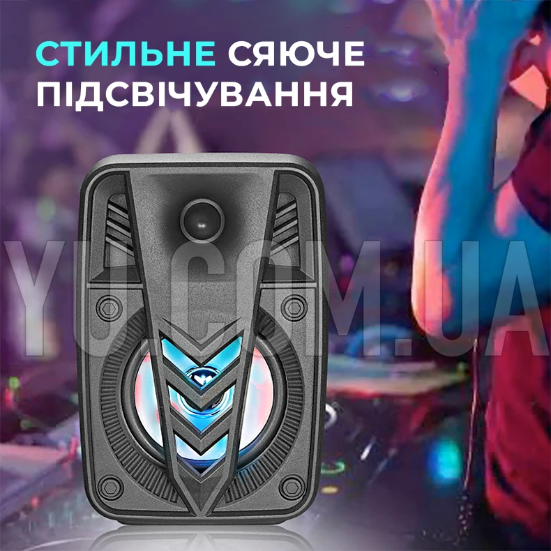 Колонка валіза ESS-105 Bluetooth з Led підсвічуванням USB, SD, FM, AUX Колонка валіза ESS-105 Bluetooth з Led підсвічуванням USB, SD, FM, AUX