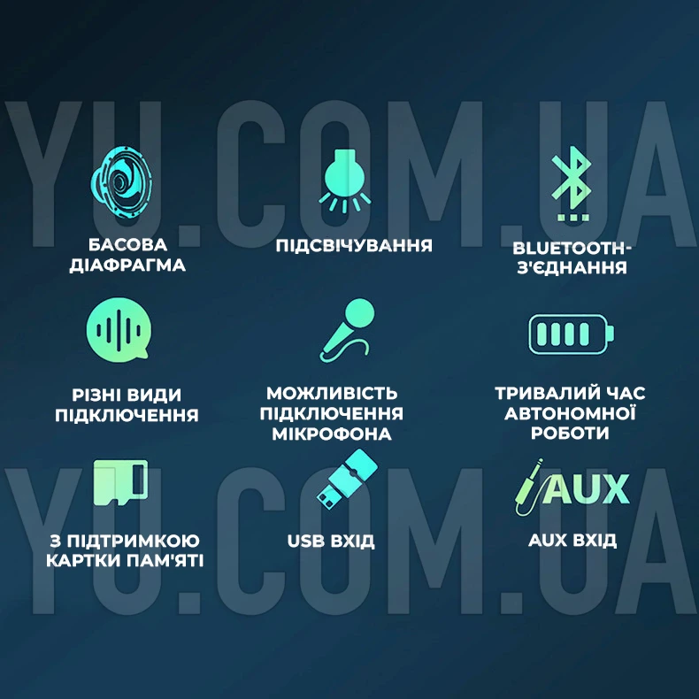 Колонка валіза ESS-110 USB, Bluetooth, FM Колонка валіза ESS-110 USB, Bluetooth, FM