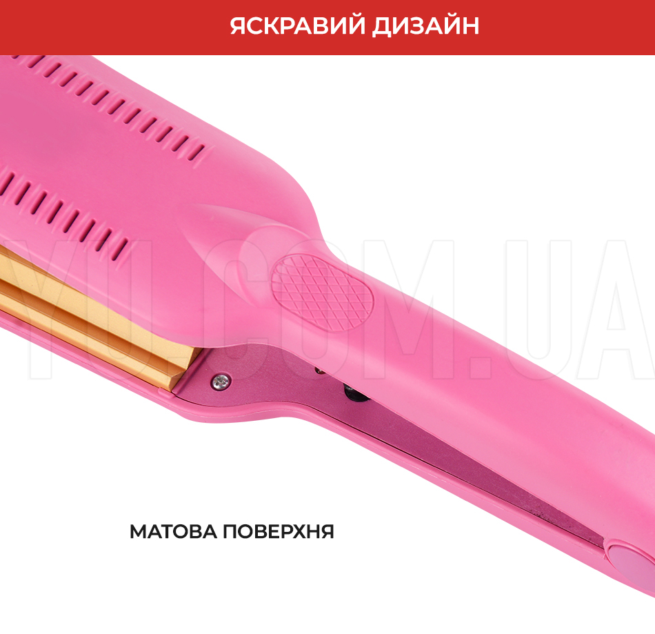 Плойка гофре щипці для волосся з керамічним покриттям Gemei GM-1959 Плойка гофре щипці для волосся з керамічним покриттям Gemei GM-1959