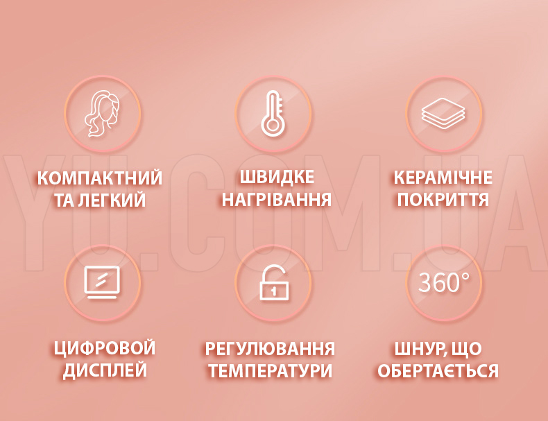 Випрямляч для волосся Gemei GM-2823 керамічний з терморегулятором Випрямляч для волосся Gemei GM-2823 керамічний з терморегулятором