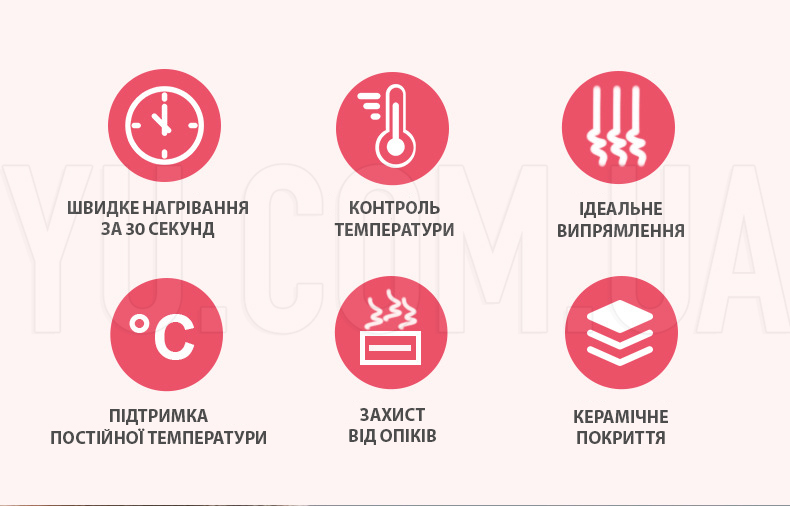 Праска-випрямляч для волосся з регулюванням температури Gemei GM-2957 Праска-випрямляч для волосся з регулюванням температури Gemei GM-2957