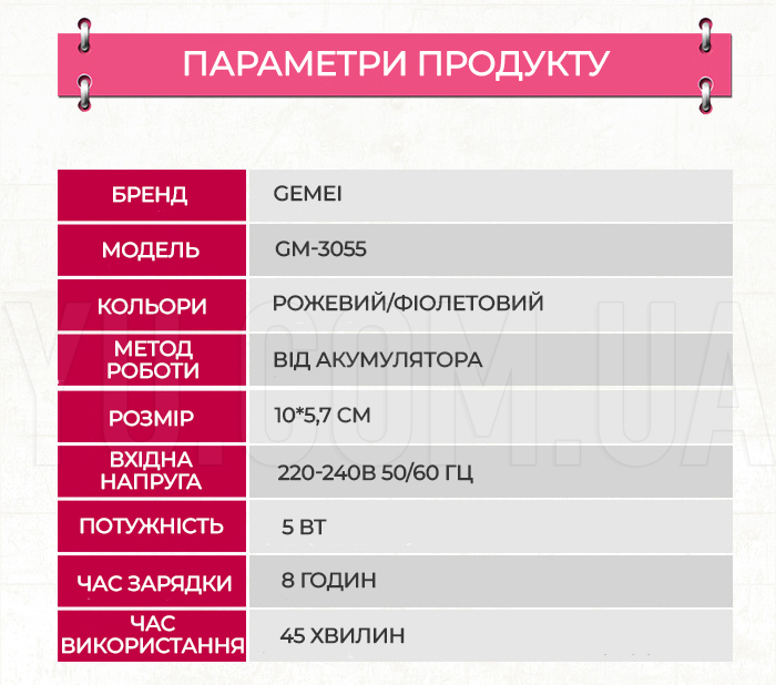 Жіноча електробритва епілятор Gemei GM-3055 3 в 1 для бікіні ніг епілятор з насадкою для гоління Жіноча електробритва епілятор Gemei GM-3055 3 в 1 для бікіні ніг епілятор з насадкою для гоління