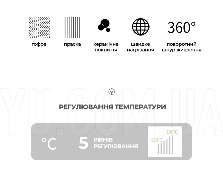 Стайлер плойка для волосся праска та гофре з регулюванням 2в1 Gemei GM-402