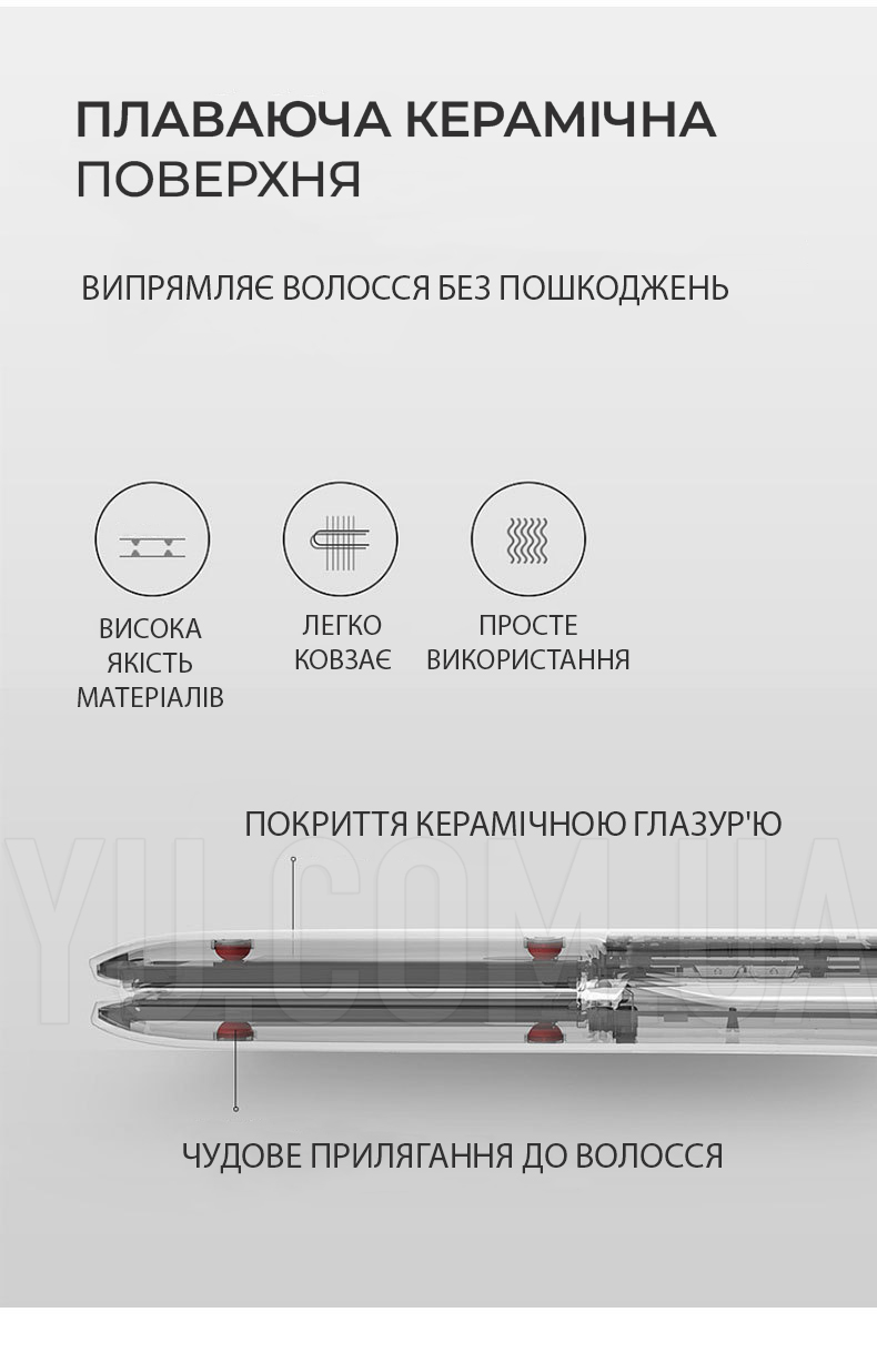 Праска випрямляч для волосся з регулятором температури Gemei GM-407 Праска випрямляч для волосся з регулятором температури Gemei GM-407