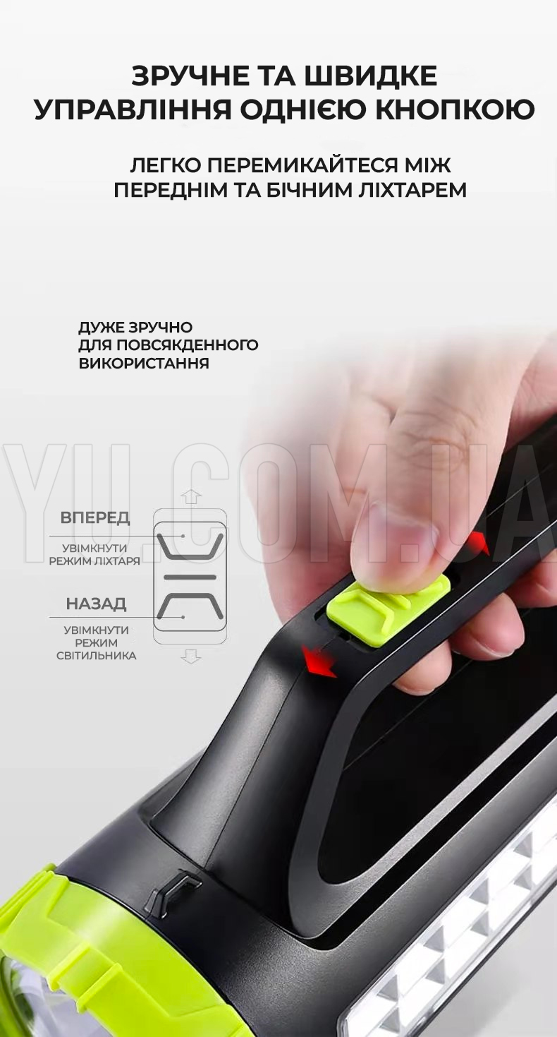 Ручной фонарь аварийный аккумуляторный Gold Silver GS-2683 10W прожектор + светильник Ручной фонарь аварийный аккумуляторный Gold Silver GS-2683 10W прожектор + светильник