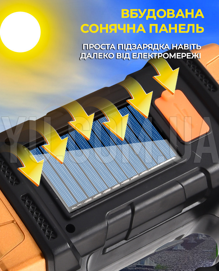 Ліхтар - світильник акумуляторний переносний світлодіодний HB-1678 38w 2400mAh, повербанк, сонячна батарея Ліхтар - світильник акумуляторний переносний світлодіодний HB-1678 38w 2400mAh, повербанк, сонячна батарея
