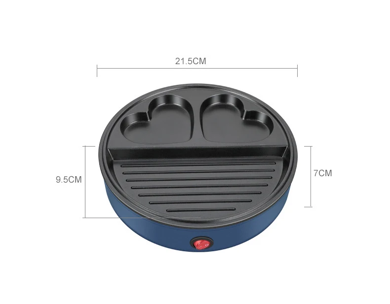 Електросковорода Haeger HG-501 (750W) 20 см порційна сковорода для яєць та сковорідка для стейків Електросковорода Haeger HG-501 (750W) 20 см порційна сковорода для яєць та сковорідка для стейків