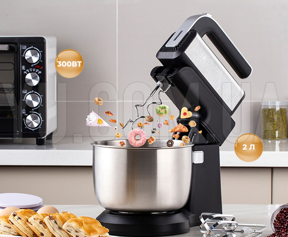 Ручной миксер Haeger HG-6652 с металлической чашей 300 Вт 5 режимов Ручной миксер Haeger HG-6652 с металлической чашей 300 Вт 5 режимов