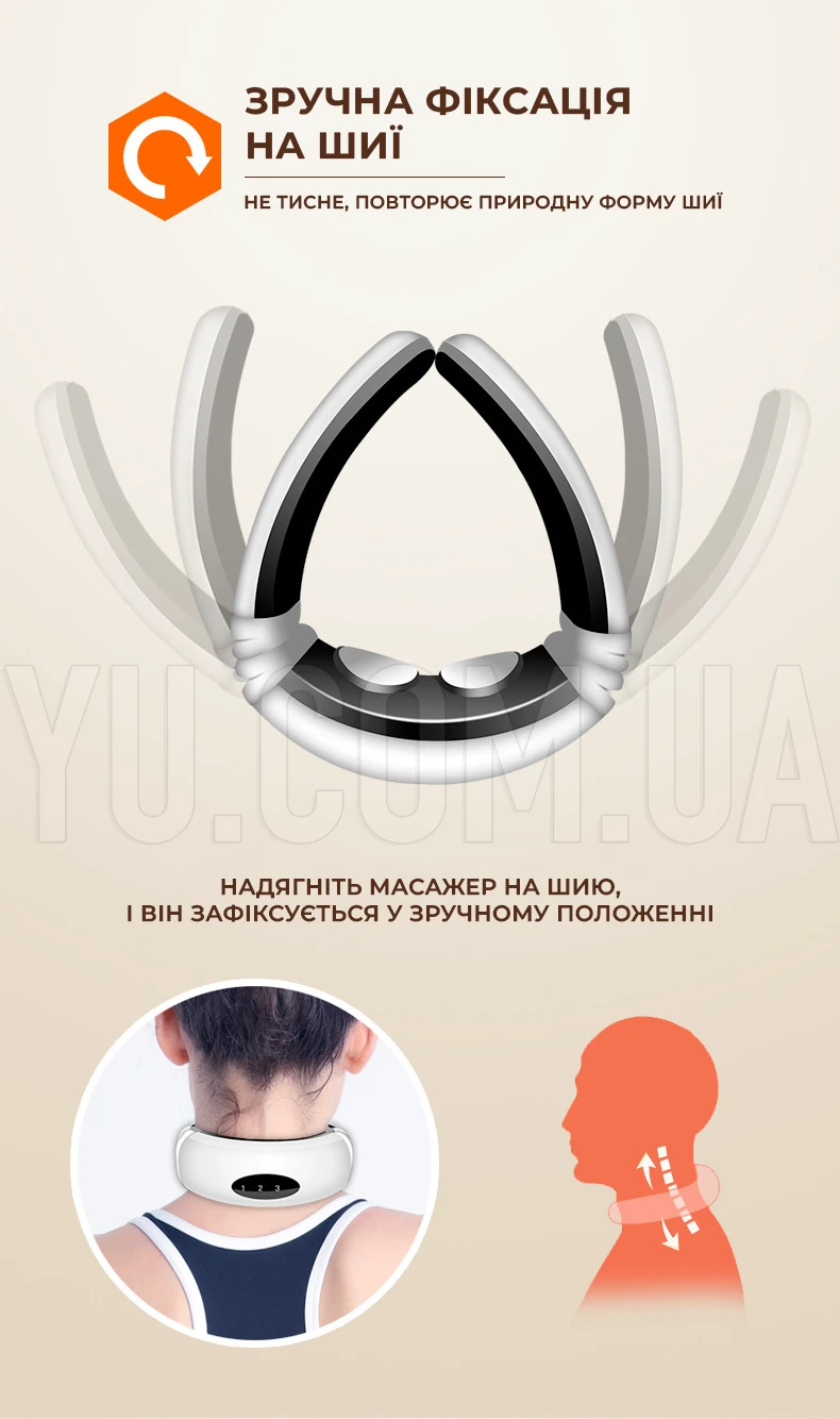 Міостимулятор масажер для шиї та тіла Neck Massager HX-5880 Міостимулятор масажер для шиї та тіла Neck Massager HX-5880