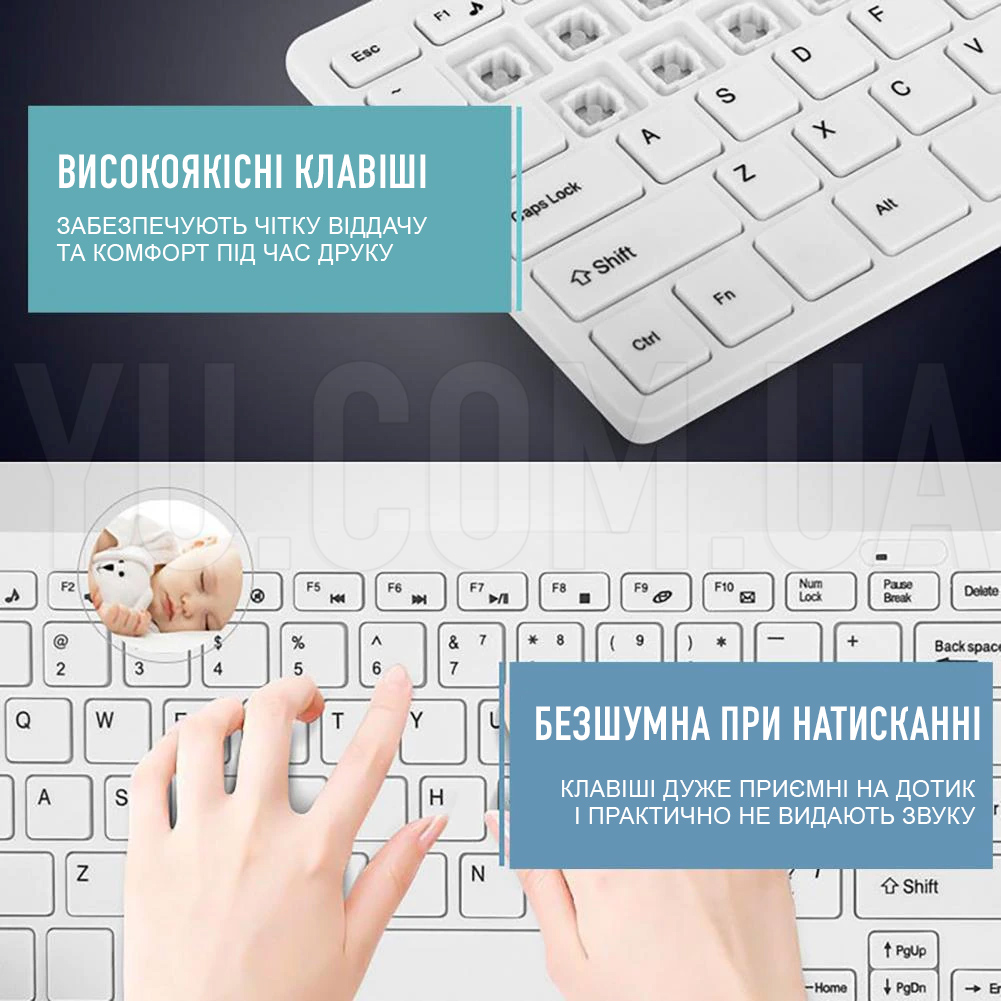 Клавіатура бездротова + миша бездротова комплект K-03 Клавіатура бездротова + миша бездротова комплект K-03