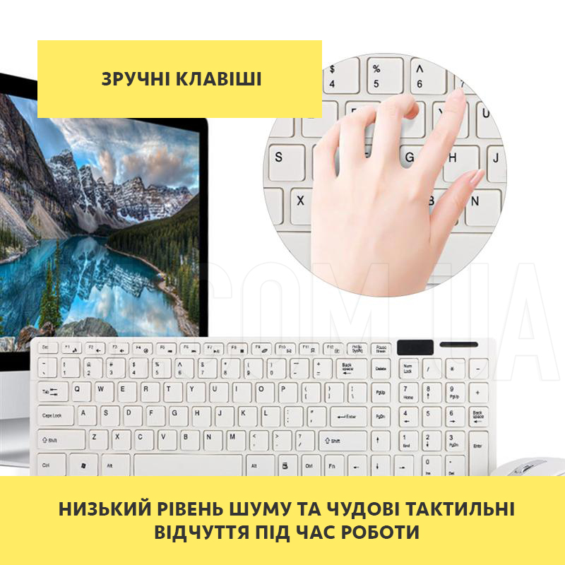 Клавіатура бездротова + миша бездротова комплект K-06 чорний Клавіатура бездротова + миша бездротова комплект K-06 чорний