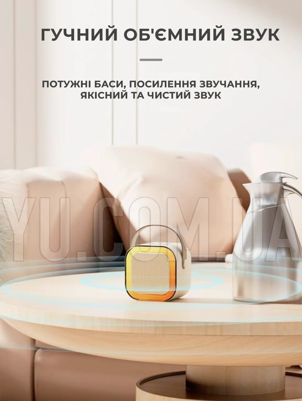 Портативна Bluetooth колонка з 2 мікрофонами K12 бездротове міні караоке з RGB підсвічуванням Портативна Bluetooth колонка з 2 мікрофонами K12 бездротове міні караоке з RGB підсвічуванням