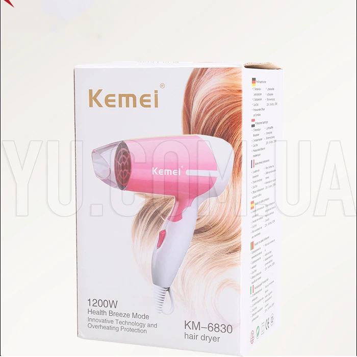 Дорожній фен Kemei KM-6830 1200 Вт Дорожній фен Kemei KM-6830 1200 Вт