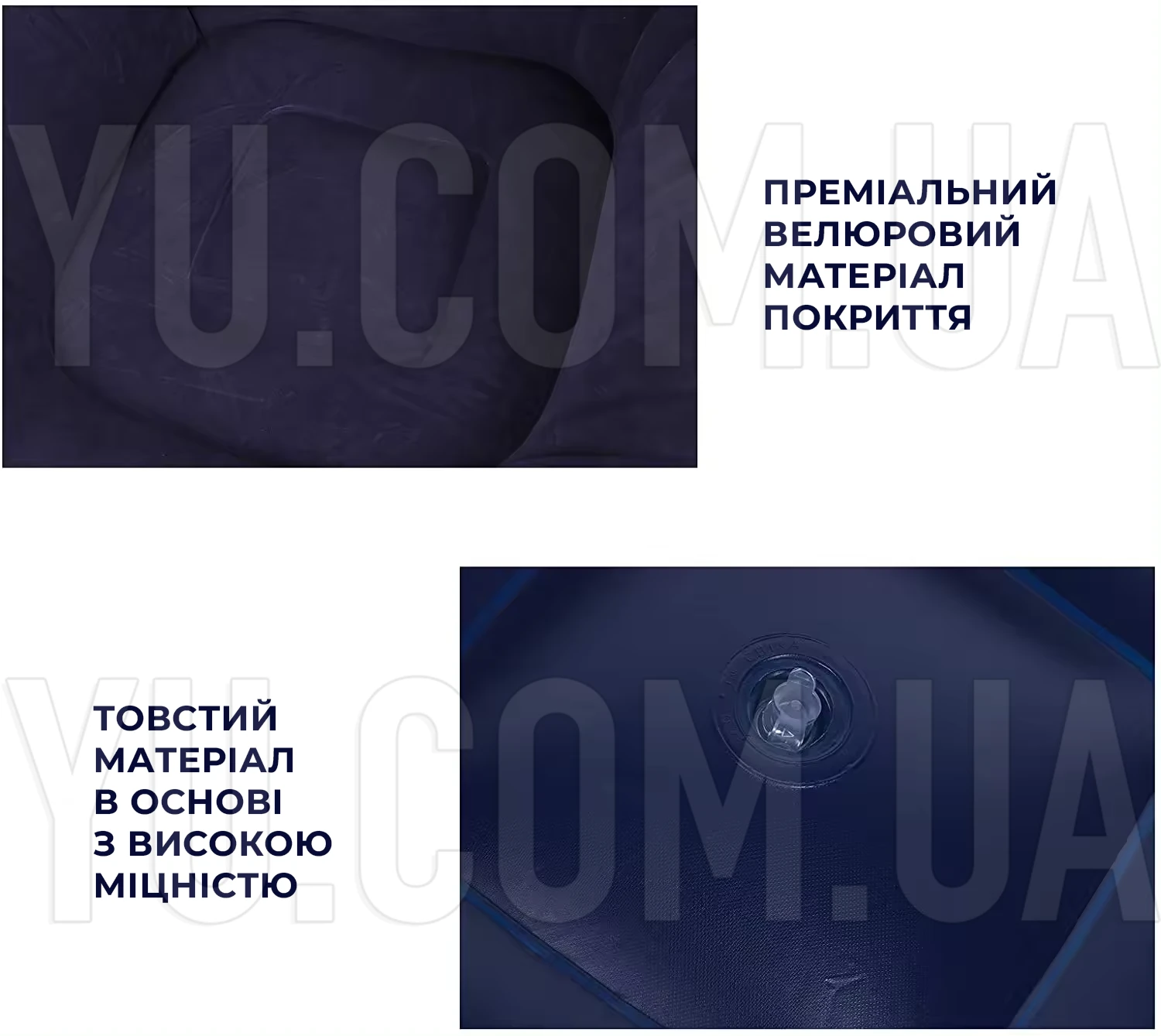 Надувное велюровое кресло-груша 110 х 110 х 80 см KR-1 зеленое