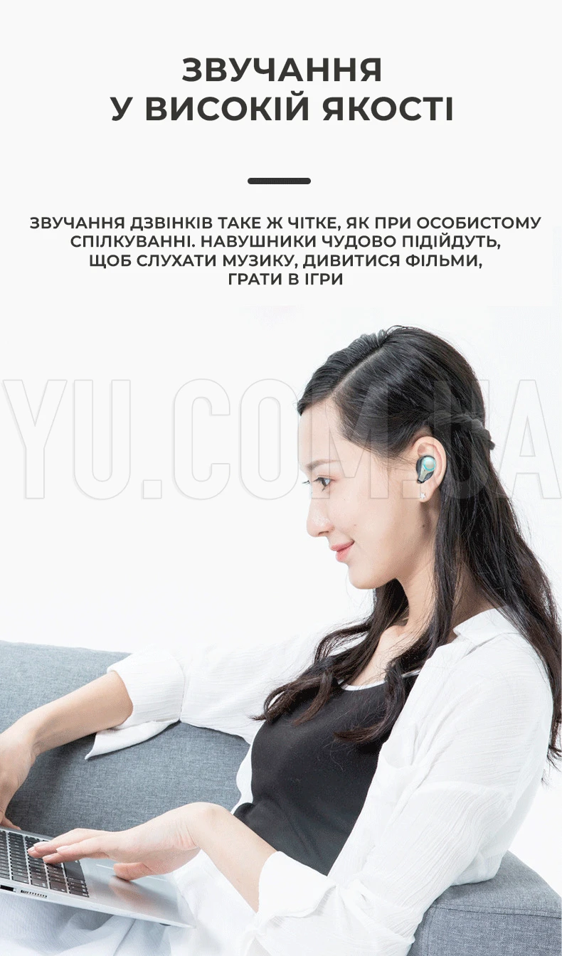 Бездротові навушники M18 Bluetooth 5.1 кейс-powerbank 2000 мАг, з сенсорним керуванням Бездротові навушники M18 Bluetooth 5.1 кейс-powerbank 2000 мАг, з сенсорним керуванням
